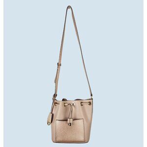 Michael Kors Greenwich Pink Medium Saffiano Leather Bucket Bag